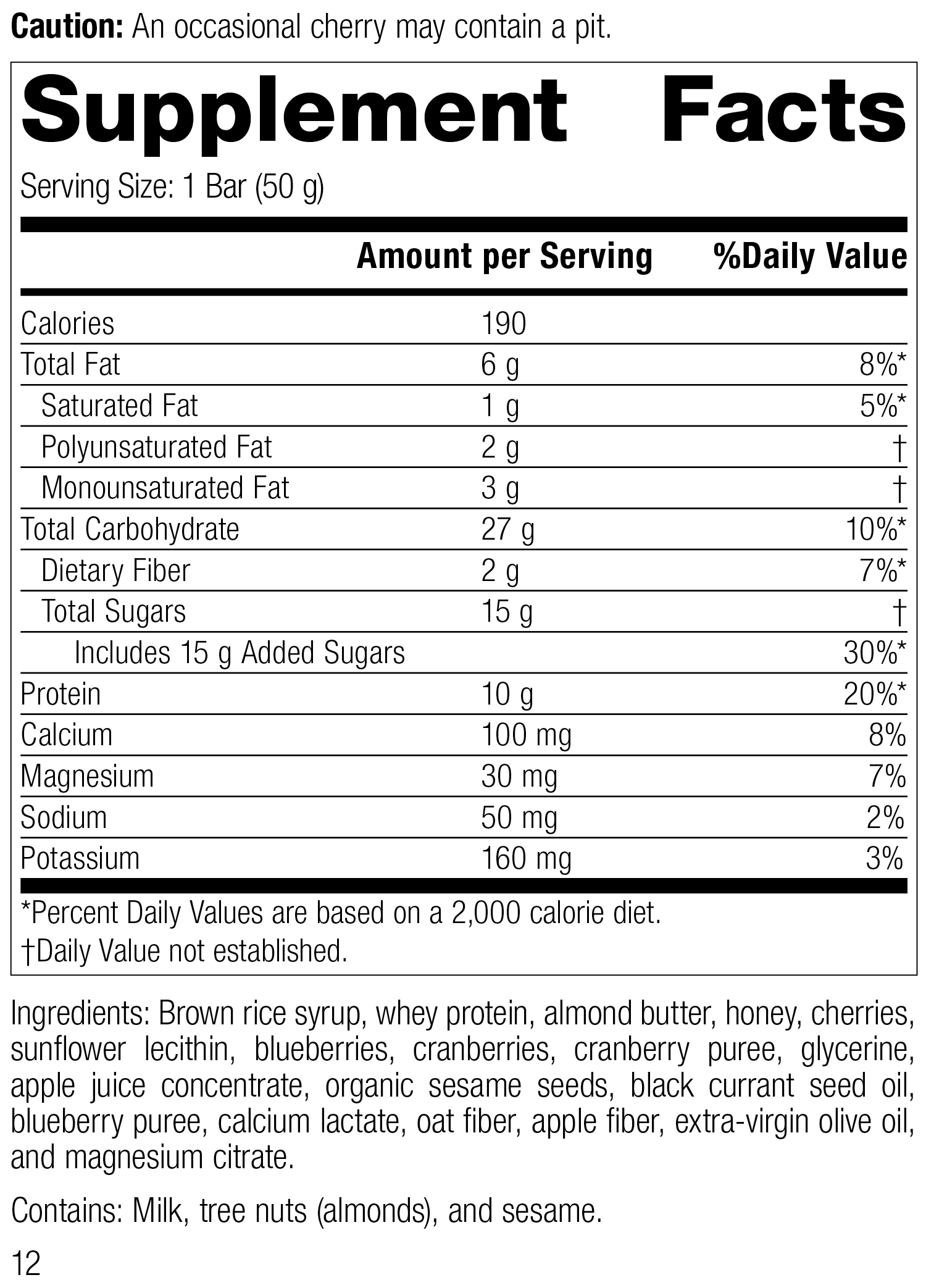 Standard Process Supplement Bar- Berry - Image 2